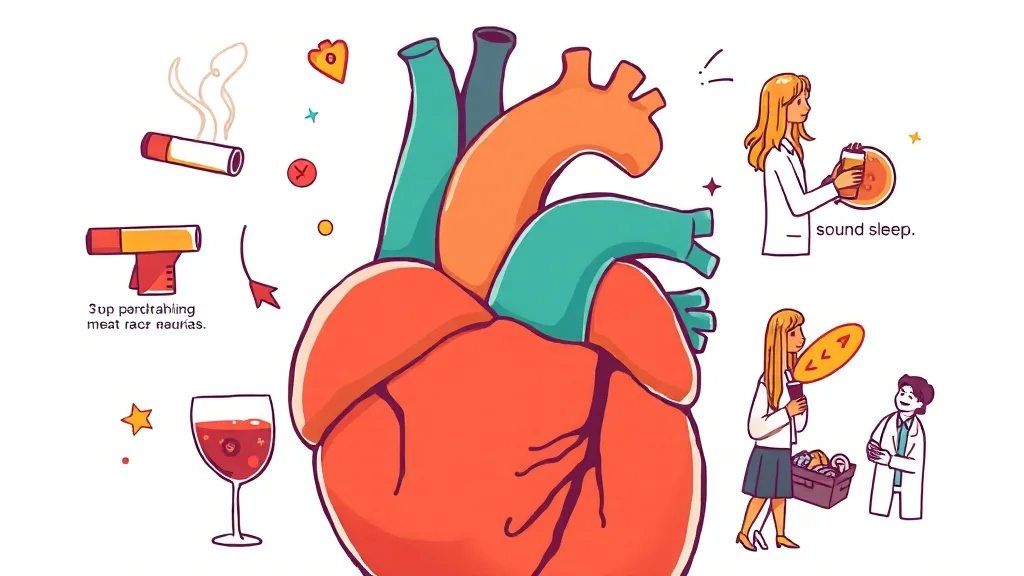 심혈관 건강, 운동과 식단으로 지키는 법: 예방부터 관리까지 12 운동 외 생활 습관 관리 (illustration 스타일)