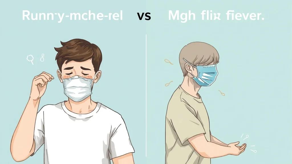 환절기 건강 관리 A to Z: 감기, 면역력, 심혈관 질환까지 완벽 대비! 3 감기와 독감, 어떻게 다를까요? (realistic 스타일)