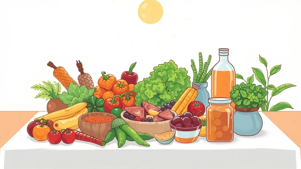 환절기 건강 관리 A to Z: 감기, 면역력, 심혈관 질환까지 완벽 대비! 5 면역력 강화 식습관과 영양 관리 (illustration 스타일)