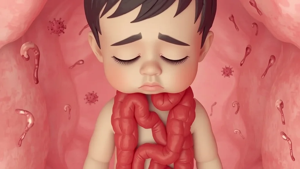 장염이란 무엇일까요? (watercolor 스타일)