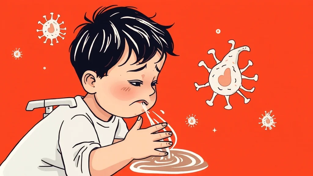 장염, 전염될 수 있나요? (illustration 스타일)