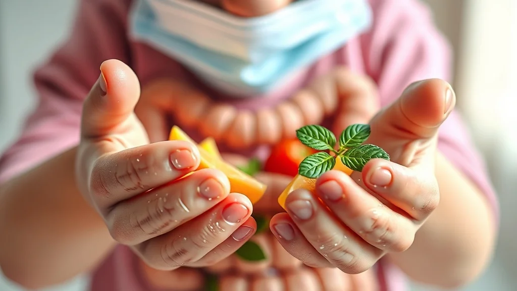 장염 예방, 어떻게 해야 할까요? (realistic 스타일)