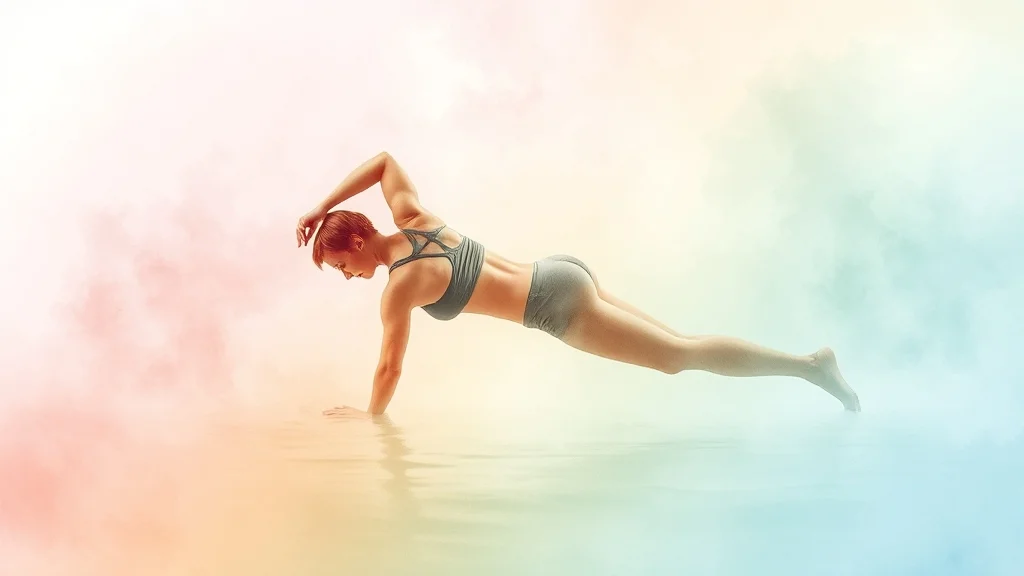 통증 완화 스트레칭 (watercolor 스타일)