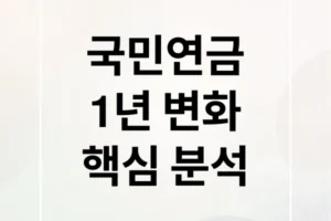 국민연금 A to Z: 1년 변화, 혜택, 투자, 수령, 절세 완벽 분석