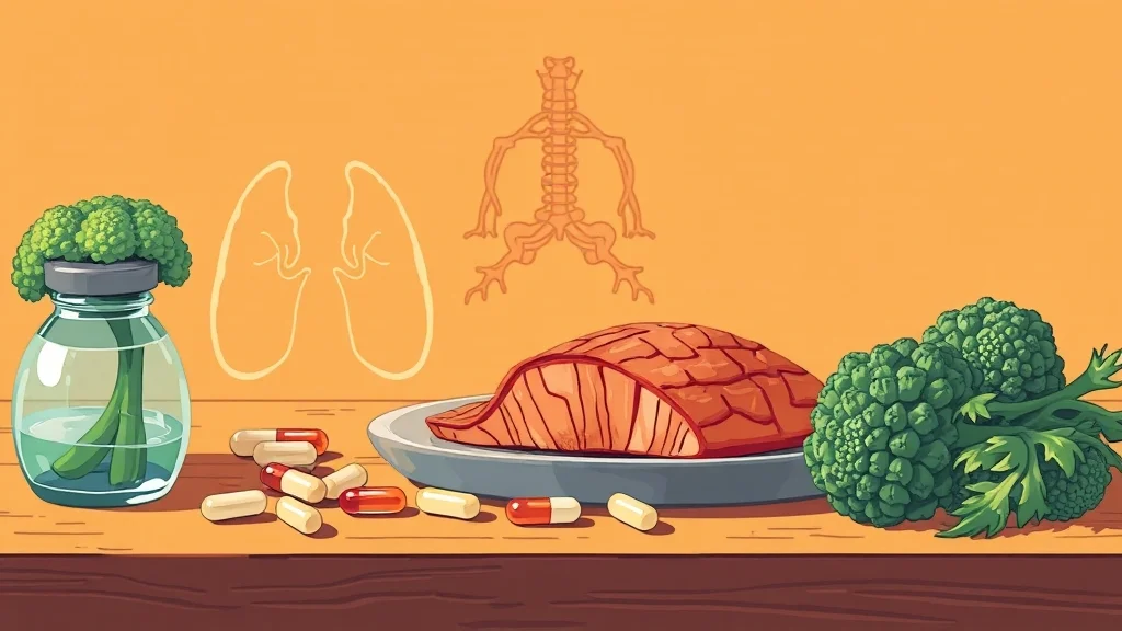 갑상선기능저하증 식습관 관리 (illustration 스타일)