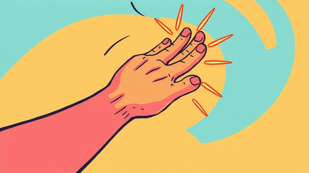 손 저림 원인부터 완화법까지 A to Z: 손목터널증후군, 혈액순환, 자가진단 2 손 저림, 대체 뭘까? (cartoon 스타일)