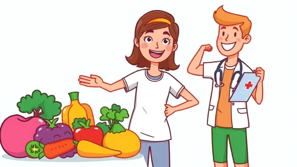 암 예방을 위한 생활 습관 (cartoon 스타일)