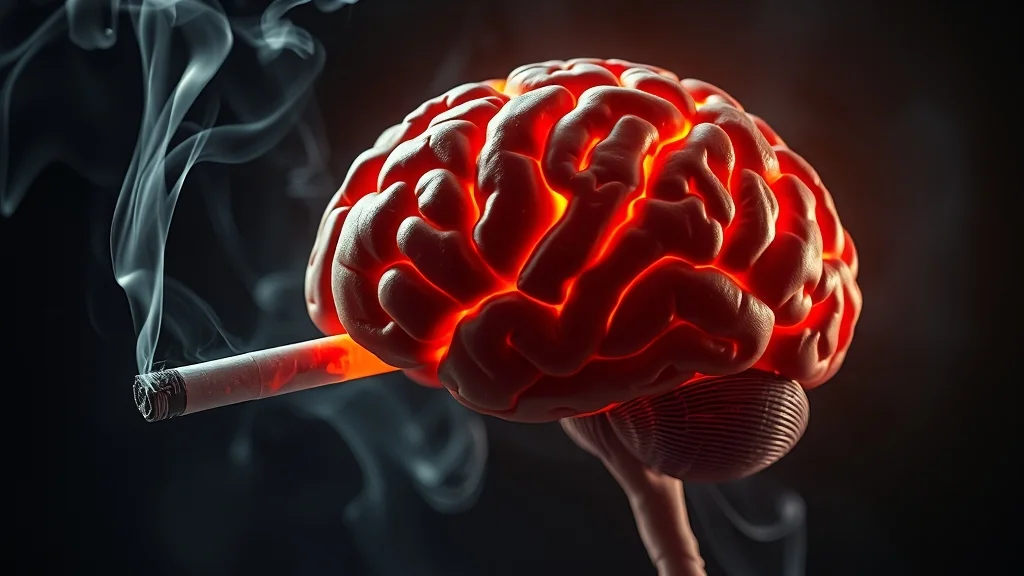 금연과 치매 예방의 관계 (realistic 스타일)