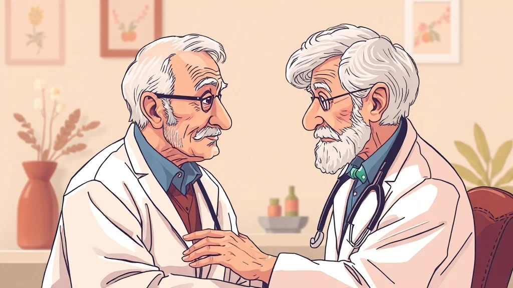 노년내과 A to Z: 건강 관리 핵심, 저속 노화 습관, 주요 질환 예방 4 노년내과 vs 일반내과 (illustration 스타일)