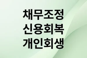 채무조정 A to Z: 신용회복위원회, 개인회생 비교분석 및 성공 전략