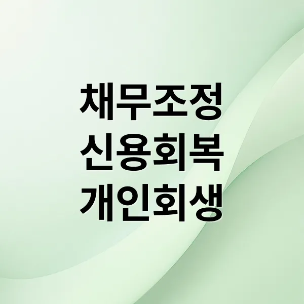 채무조정 A to Z: 신용회복위원회, 개인회생 비교분석 및 성공 전략
