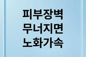 피부 장벽 무너지면 노화 가속? 세라마이드로 회복하는 법
