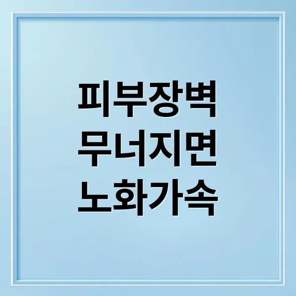 피부 장벽 무너지면 노화 가속? 세라마이드로 회복하는 법