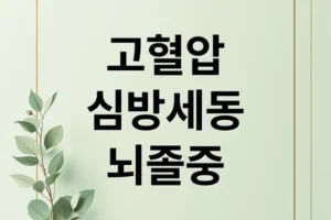 고혈압과 심방세동, 뇌졸중 위험 높이는 위험한 동반 질환 관리법