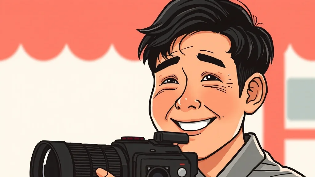 안성기의 삶과 영화 업적 (cartoon 스타일)