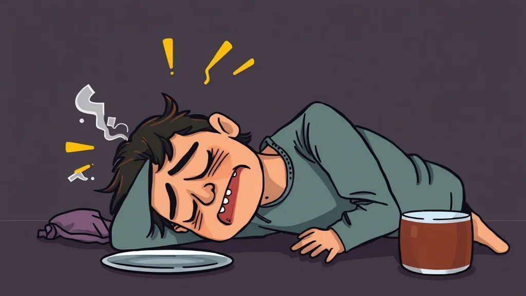 간헐적 단식 시 주의해야 할 증상 (cartoon 스타일)