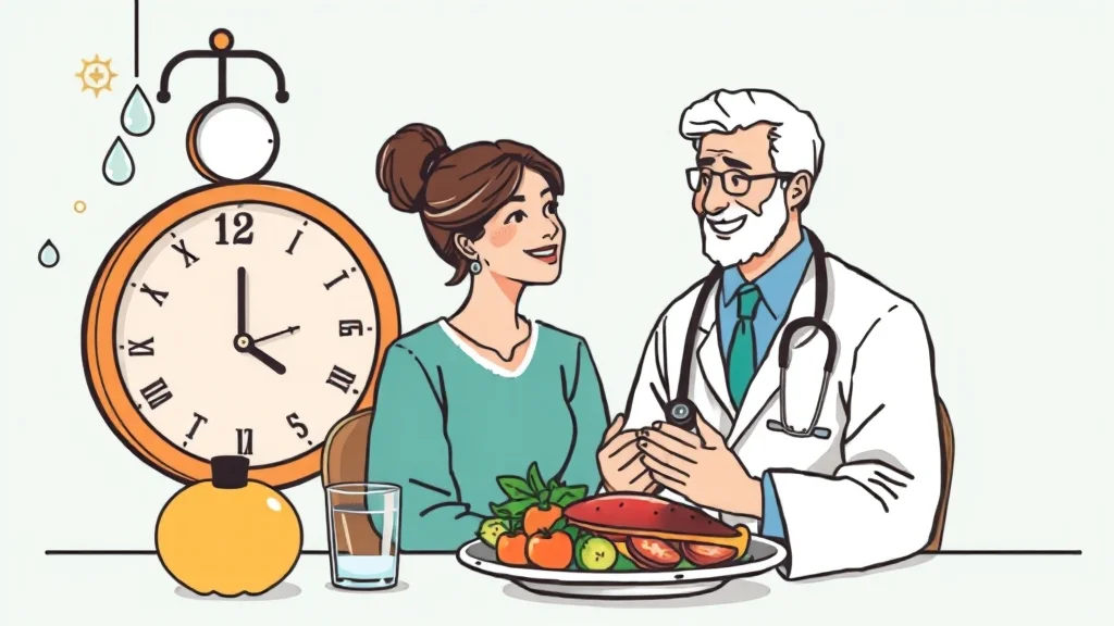 간헐적 단식, 안전하게 하려면? (illustration 스타일)