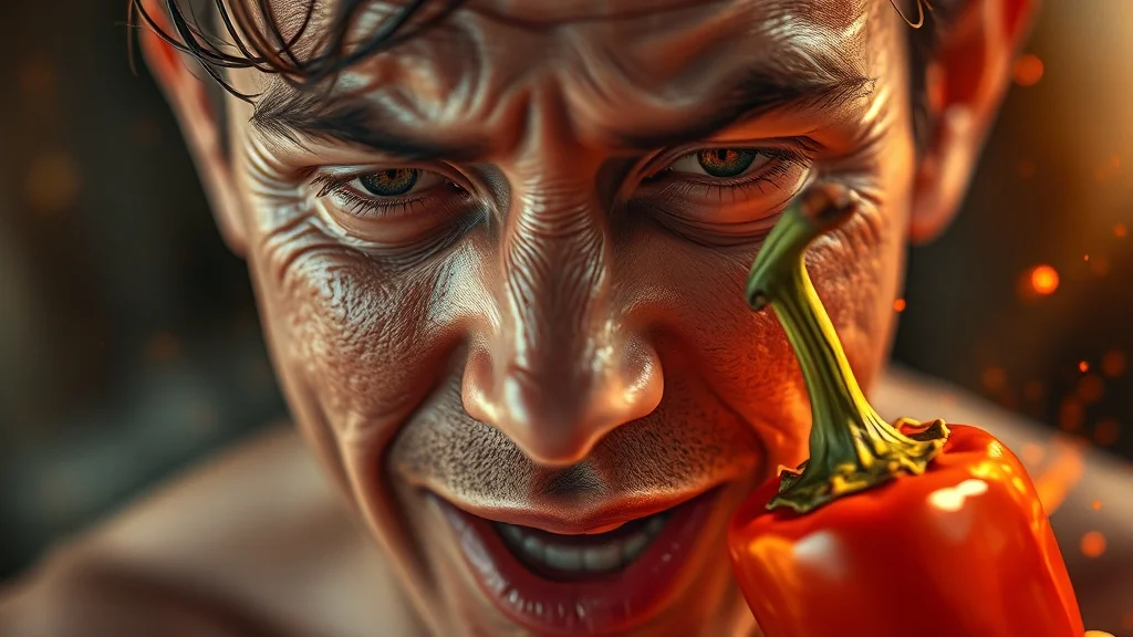 매운맛의 짜릿함 (realistic 스타일)