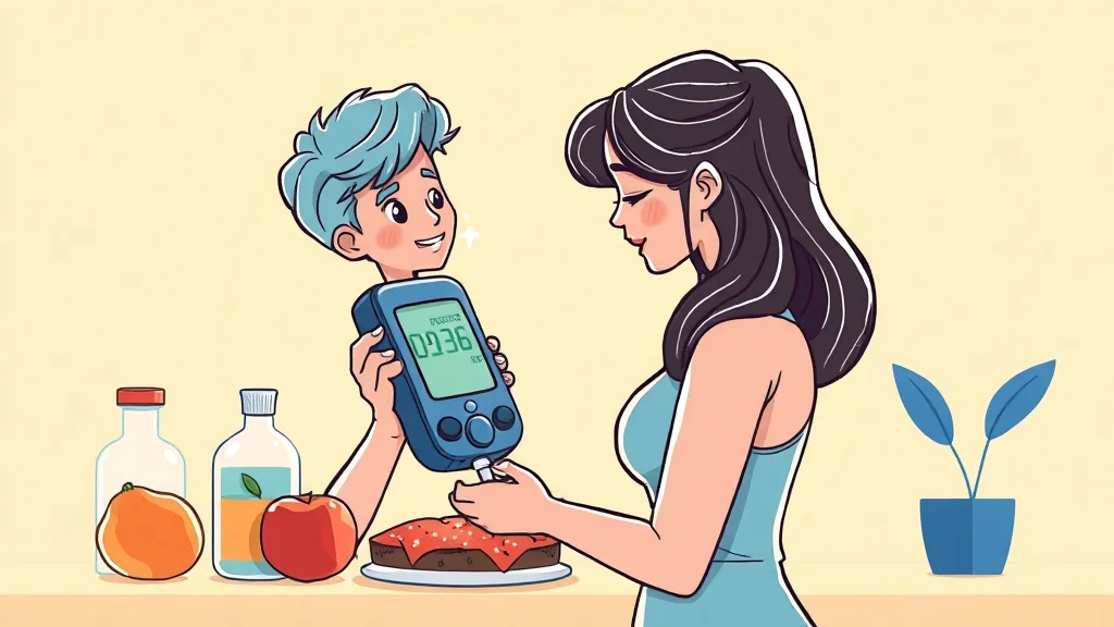 당뇨수치 기준과 건강 (illustration 스타일)