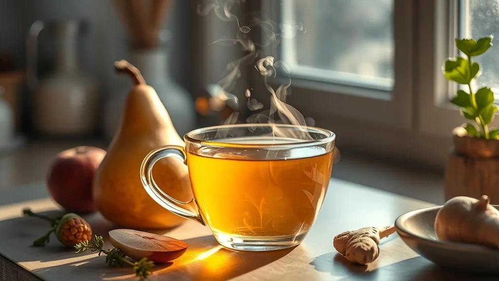 집에서 만드는 기침 완화 전통차 레시피 (realistic 스타일)