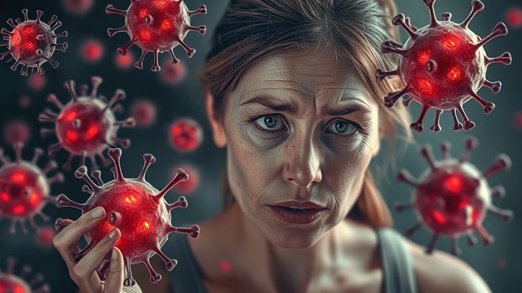 자가면역질환 일반적인 증상 (realistic 스타일)