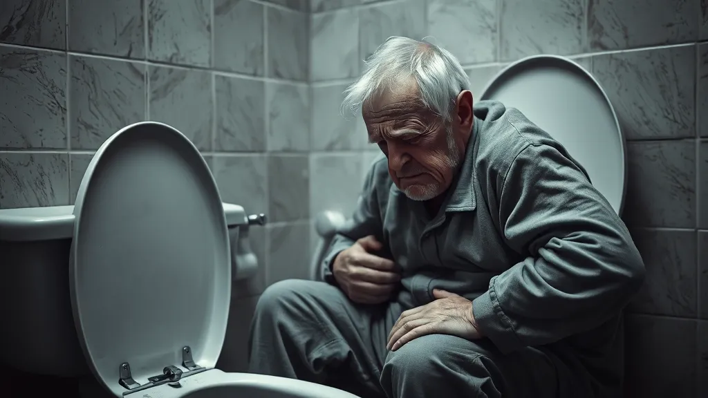 노인 변비, 왜 흔할까? (realistic 스타일)