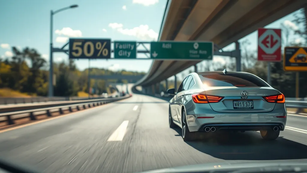 고속도로 통행료 할인, 얼마나 될까? (realistic 스타일)