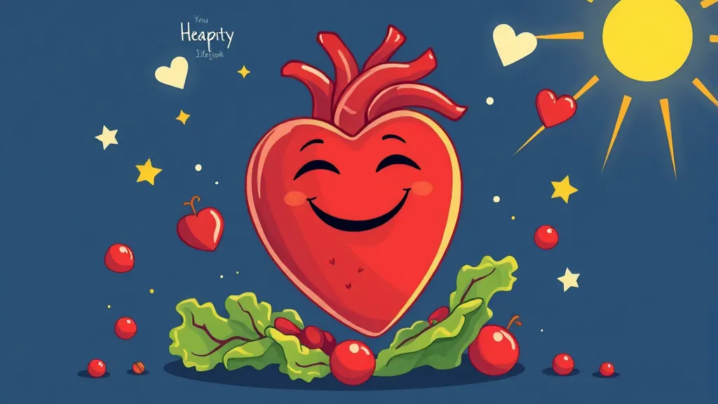 생활 습관과 심근경색의 관계 (illustration 스타일)