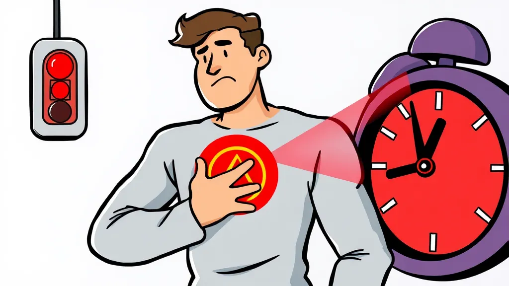 심근경색 의심 시 대처 방법 (cartoon 스타일)