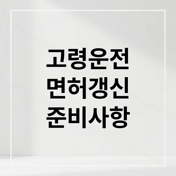 고령 운전자 면허 갱신, 최신 변경 사항과 준비 전략 총정리
