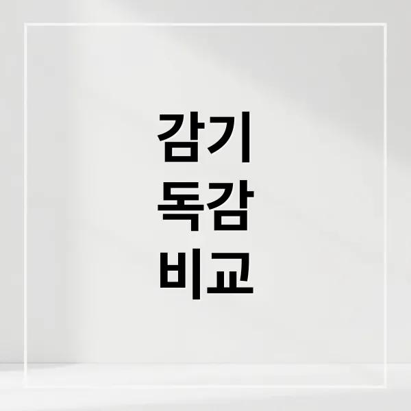 감기 vs 독감, 핵심 증상부터 예방까지 완벽 비교 가이드
