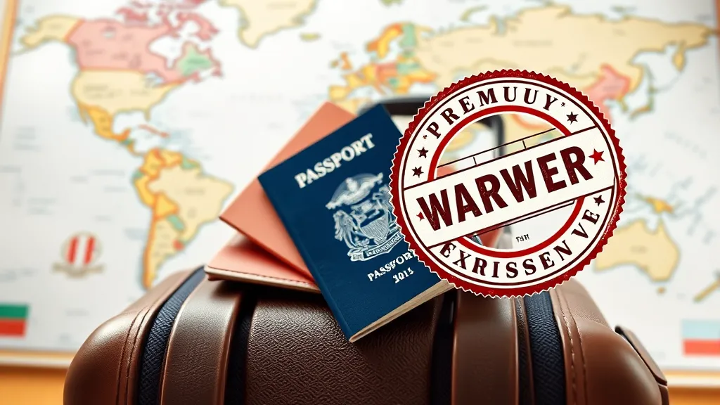 해외 체류 시 보험료 면제 (realistic 스타일)