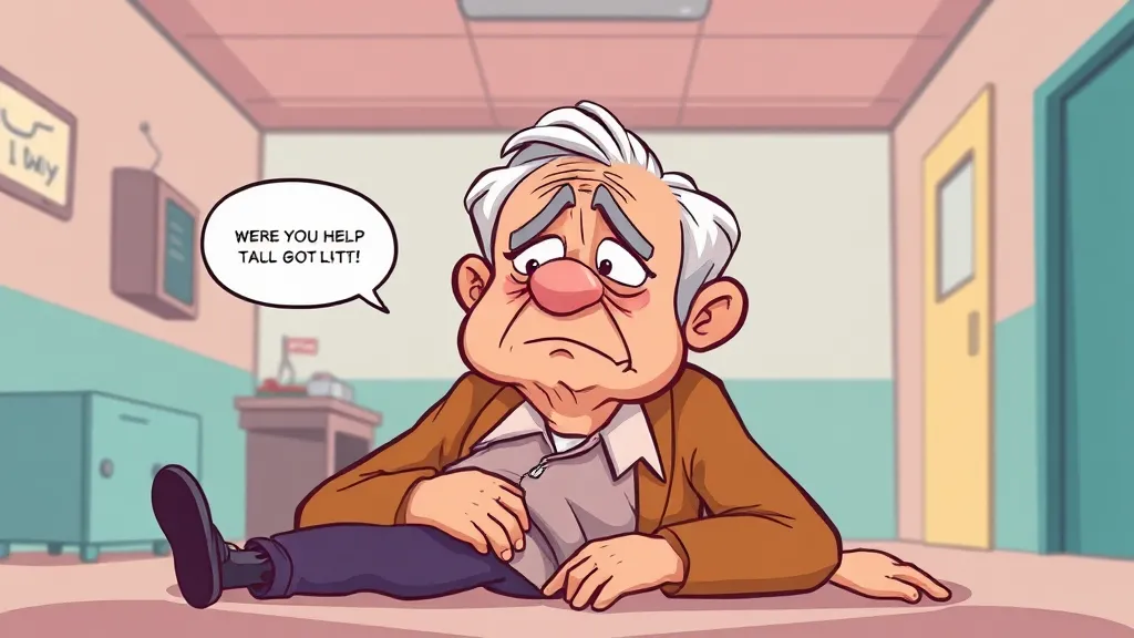 낙상 시 응급처치 요령 (cartoon 스타일)