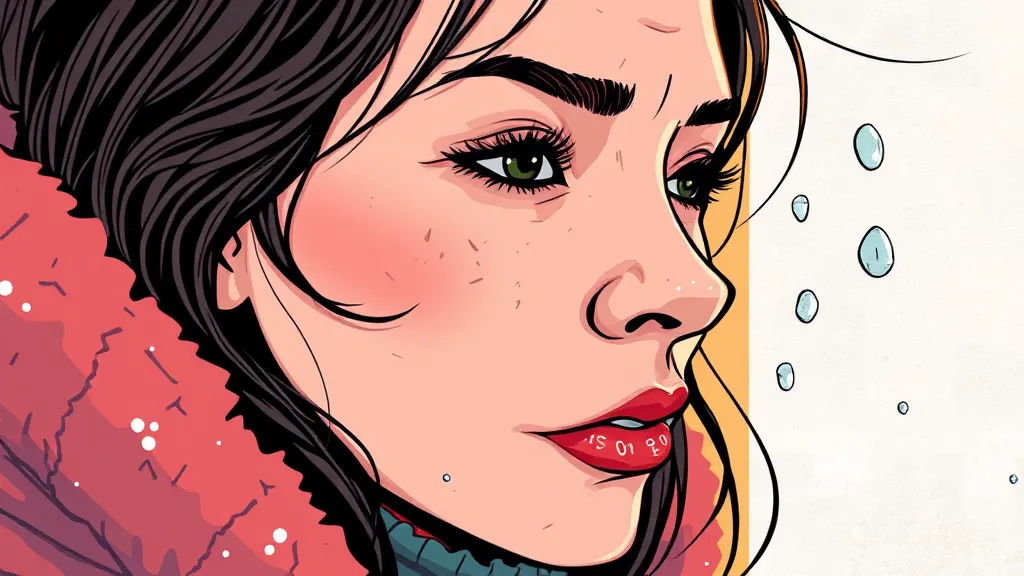 겨울철 피부, 왜 건조할까? (illustration 스타일)