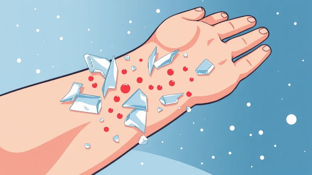 한랭 두드러기 진단 (illustration 스타일)