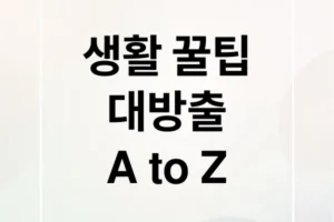 생활 꿀팁 대방출: 청소, 얼룩 제거, 냄새 탈취, 절약, 건강, 정리정돈 A to Z