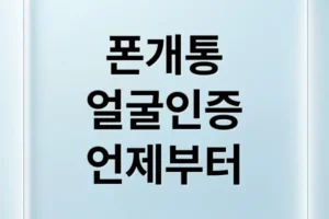 휴대폰 개통 안면인증 도입, 시기부터 절차·보안까지 총정리
