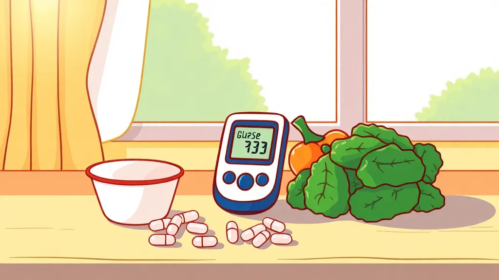 당뇨 관리를 위한 마그네슘 선택 가이드 (cartoon 스타일)