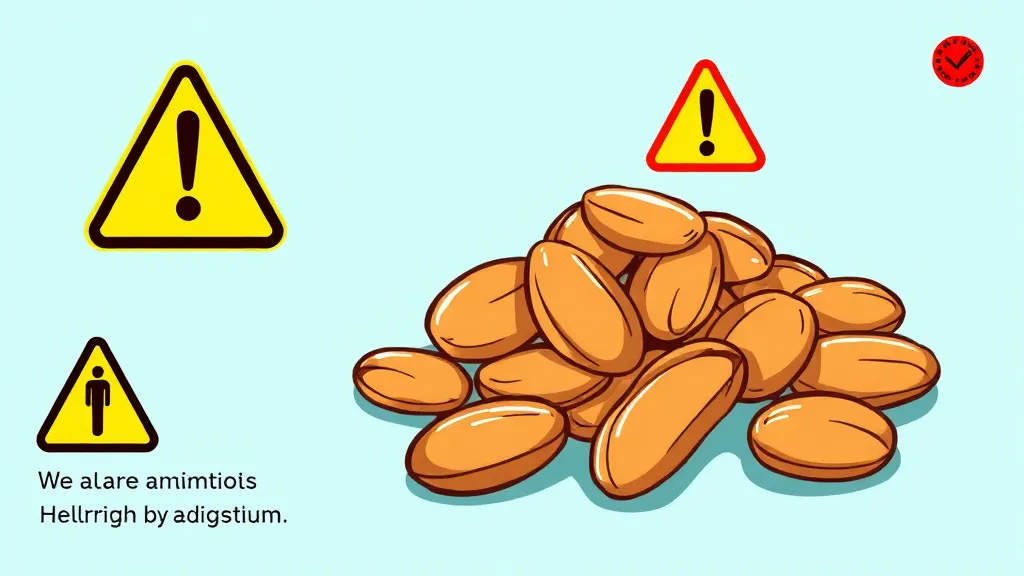 아몬드 섭취 시 주의사항, 부작용 최소화 (cartoon 스타일)