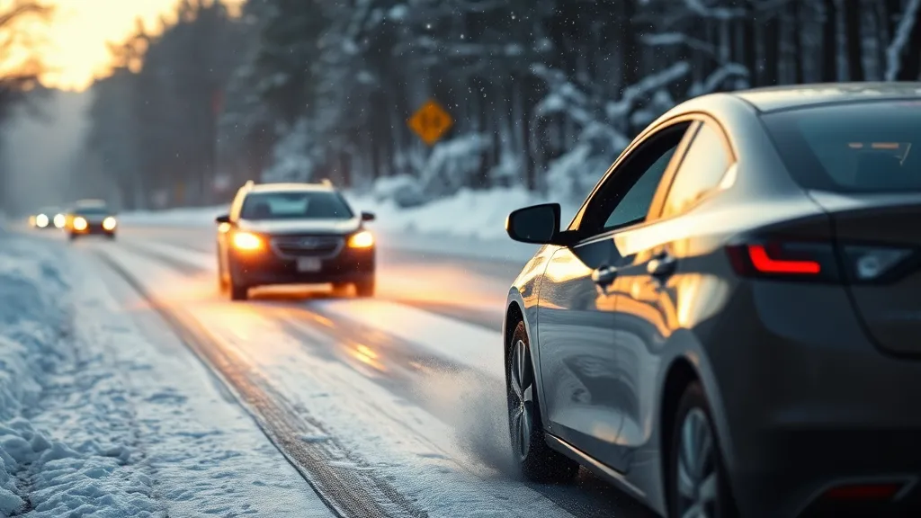 블랙아이스 완벽 가이드: 원인, 위험, 예방, 대처, 후유증 총정리 21 블랙아이스 사고 예방 및 안전 운전 요령 (realistic 스타일)
