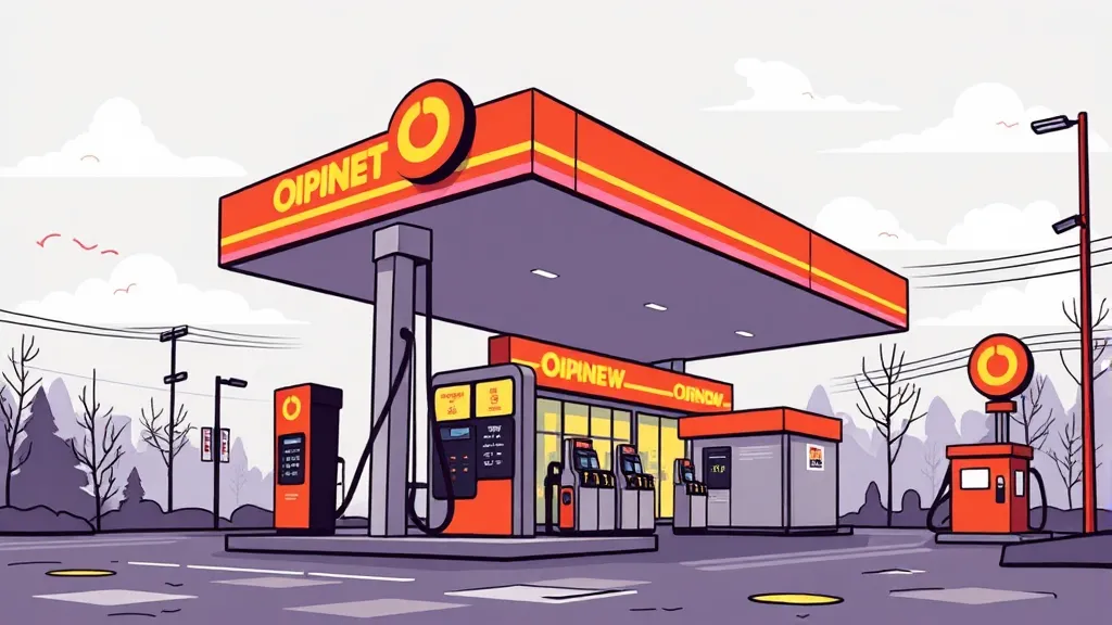 가장 인기 있는 주유소 가격 비교 앱은? (illustration 스타일)