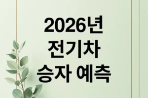 2026년 전기차 시장 승자 예측: 중국 공세, 보조금, 배터리 경쟁 심층 분석
